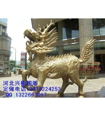 铜雕动物雕塑麒麟