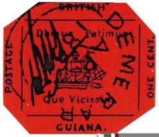 英属圭亚那一分洋红邮票的拍卖价