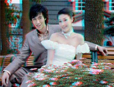 3D立体婚纱照制作 3D立体广告画制作